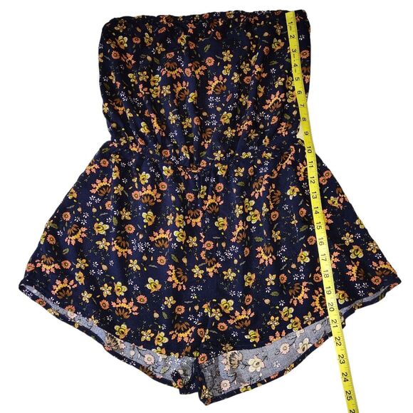 ❤️SALE! PRICE FINAL!❤️ Forever 21 Women's Floral Tube Romper Size M - Picture 5 of 8